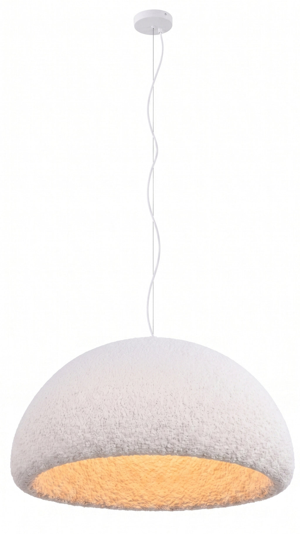 Título do Anúncio: Luminária Pendente Teto Wabi-Sabi Resina Branca 80cm Bivolt