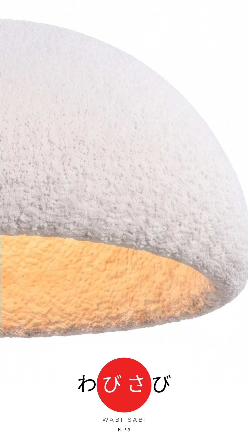 Título do Anúncio: Luminária Pendente Teto Wabi-Sabi Resina Branca 80cm Bivolt