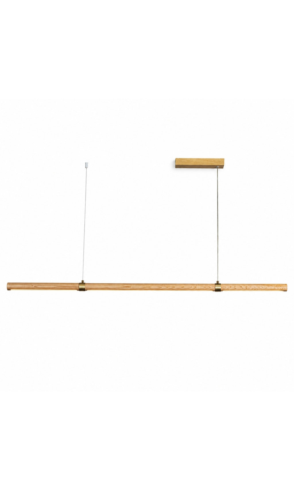 Pendente Linear Madeira Louro Freijó 120cm LED 20W Legna Milano Uno