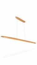 Lustre Pendente Linear Madeira 150cm LED 3000K Bivolt Albero Pienza