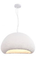 Luminária Pendente Teto Wabi-Sabi Resina Branca 40cm Bivolt