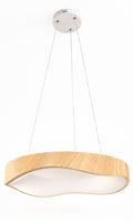Pendente Led Luminária Orgânico Madeira Teto Mesa Bivolt