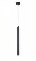 Luminária Pendente Led 5w Tubo Cilindro Preto 40cm 3000k