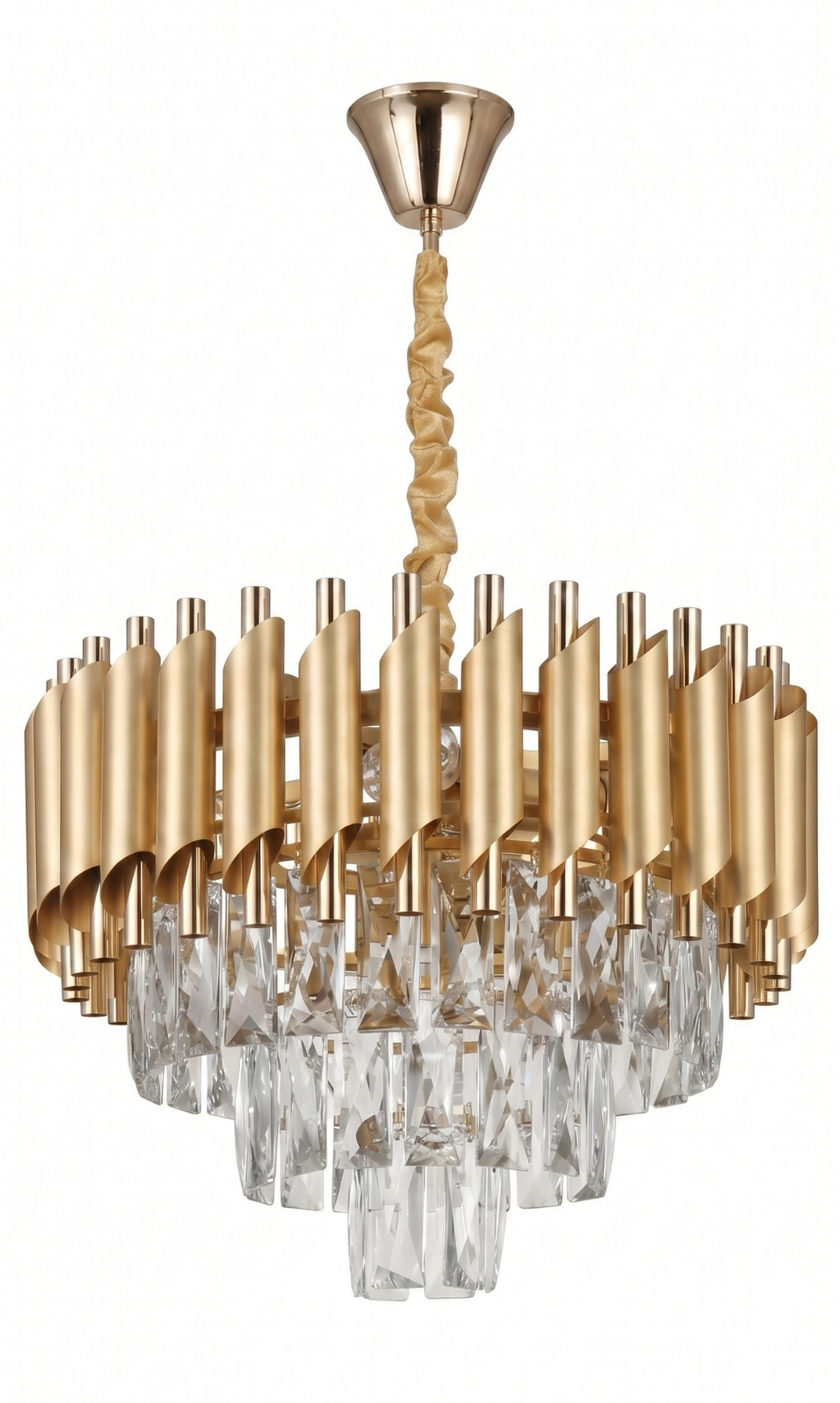 Lustre Pendente Cristal Legítimo Dourado Couronne D'or II