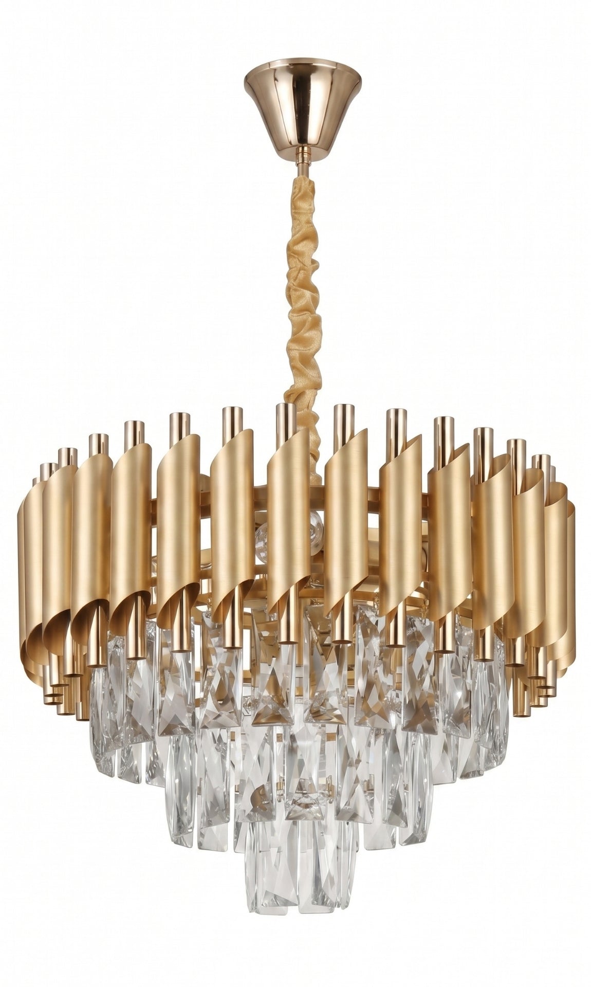 Lustre Pendente Cristal Legítimo Dourado Couronne D'or II