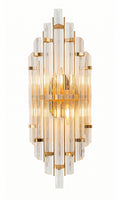 Luminária Parede Arandela Dourado Cristal K9 Prisma Luxo