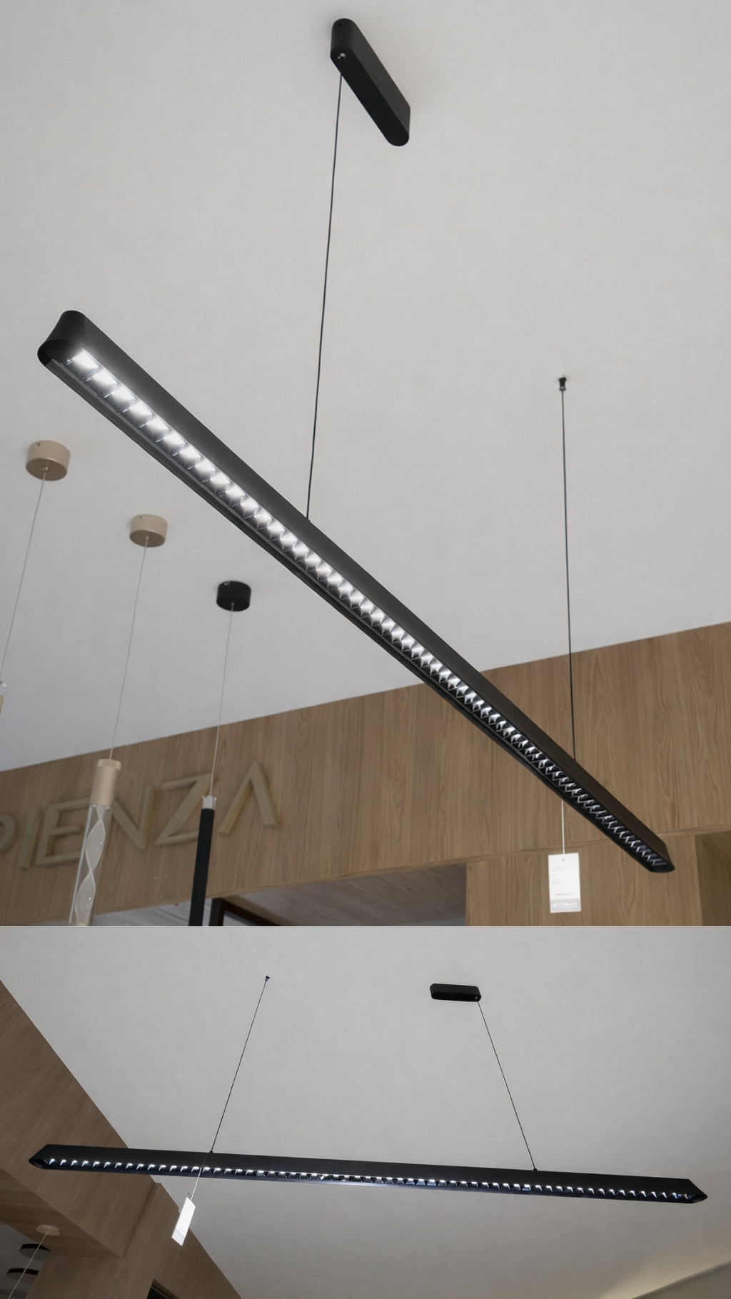 Pendente Linear Pienza Horizzontale II Retangular 166cm Led Integrado Nitrolux