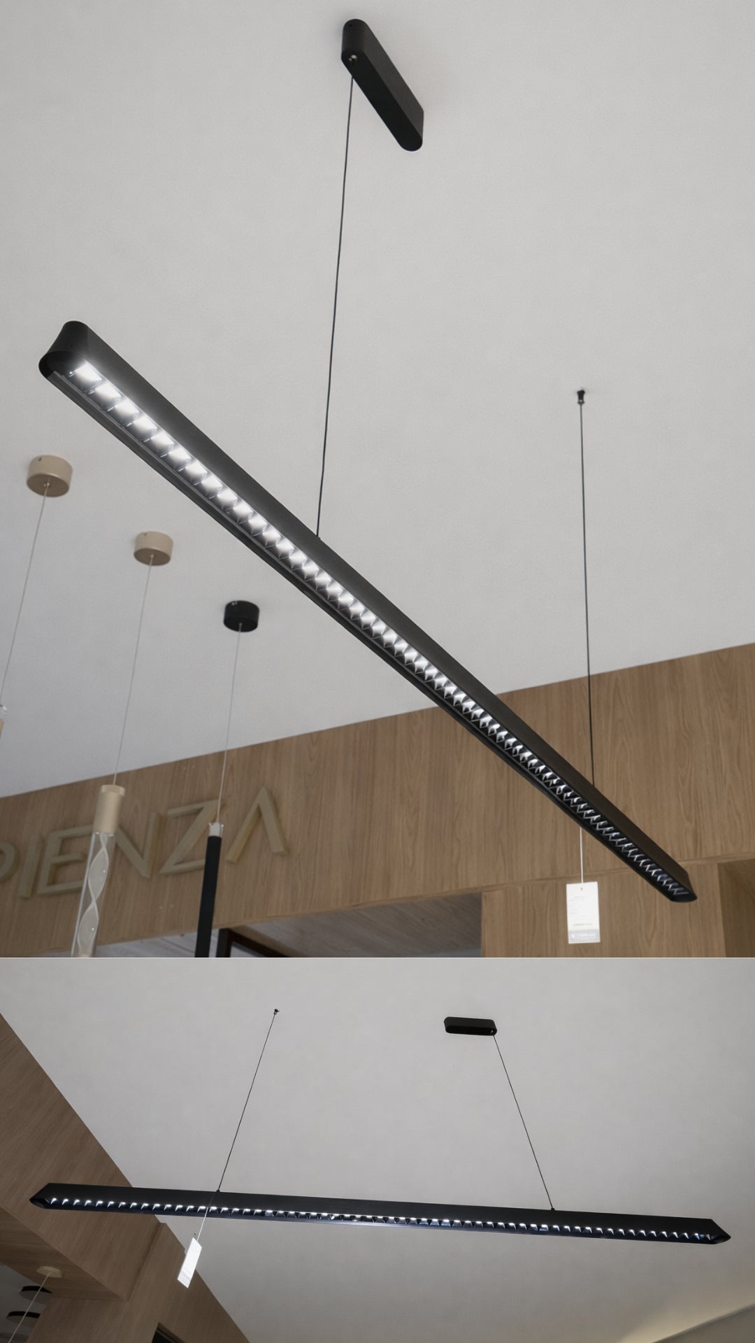 Pendente Linear Pienza Horizzontale II Retangular 166cm Led Integrado Nitrolux
