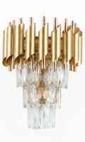 Arandela De Parede Cristal Legítimo Dourada Petit Couronne