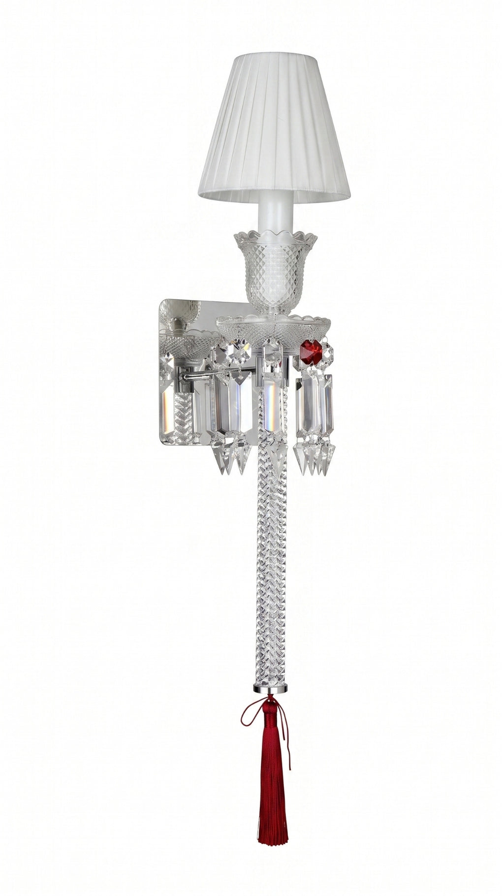 Arandela Tocha De Cristal Legítimo Estilo Baccarat Bivolt