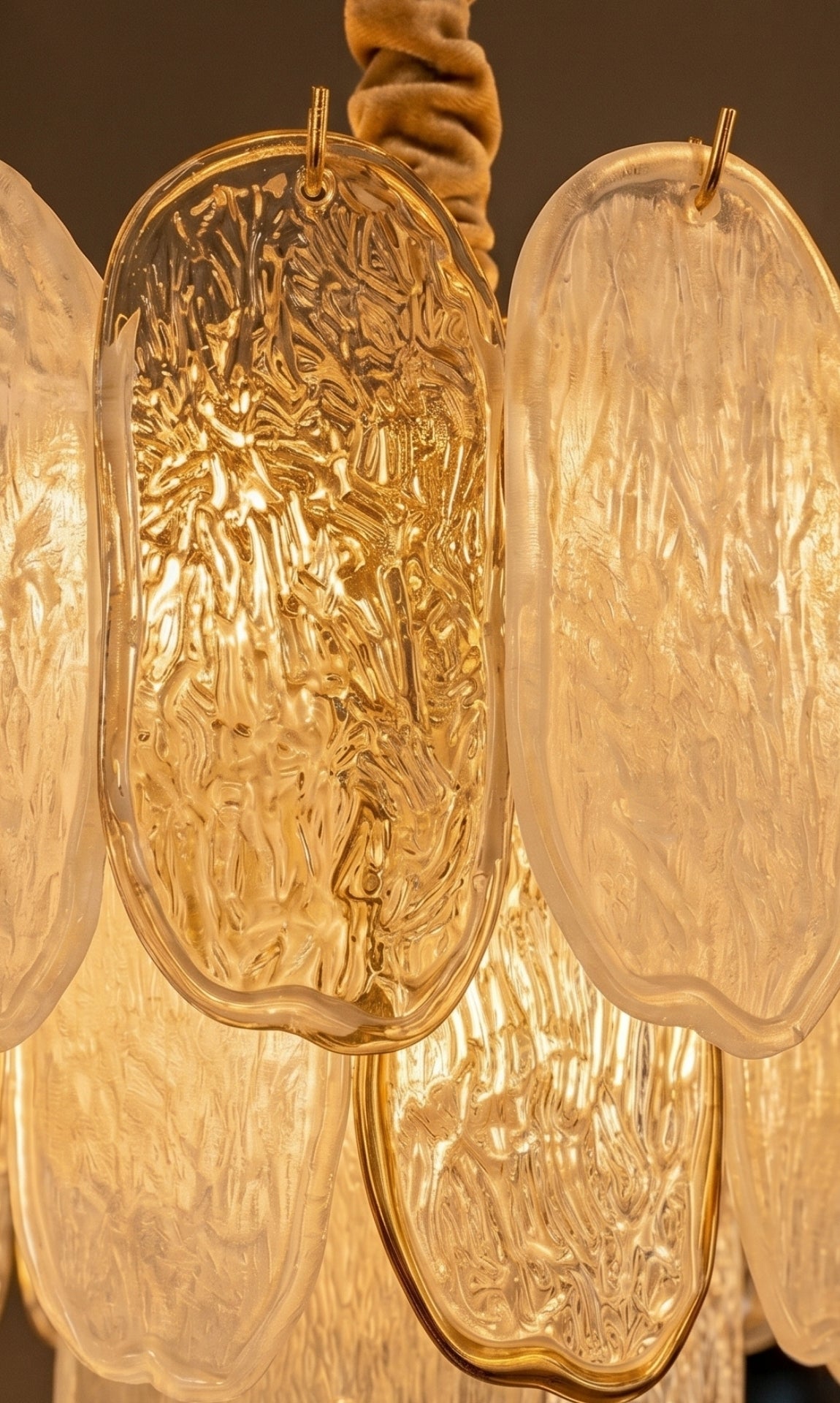 Lustre Murano Grand Petals Gold 80cm Cristal K9 Dourado Inox Luxo E14 Sala Jantar