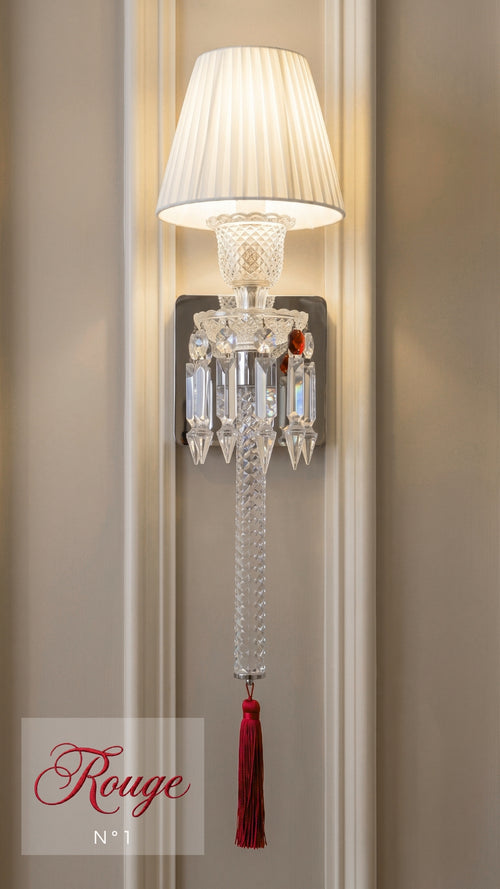 Arandela Tocha De Cristal Legítimo Estilo Baccarat Bivolt