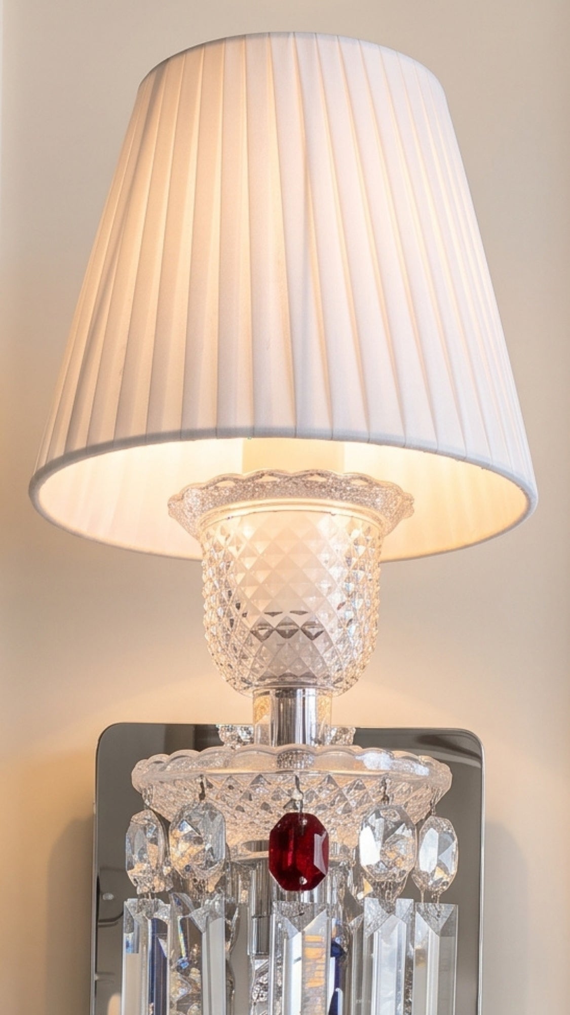 Arandela Tocha De Cristal Legítimo Estilo Baccarat Bivolt
