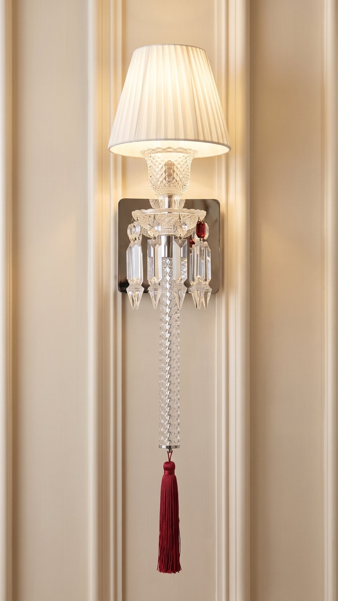 Arandela Tocha De Cristal Legítimo Estilo Baccarat Bivolt