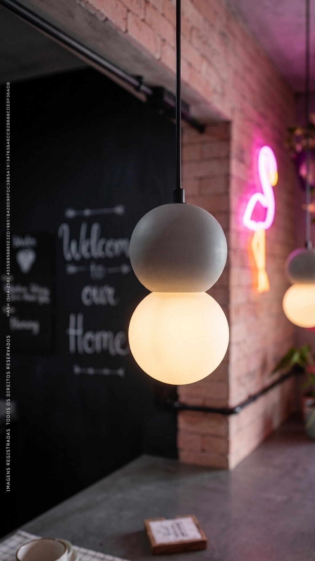Luminária Pendente Design Industrial Concreto N°2 G9 Bivolt Globo