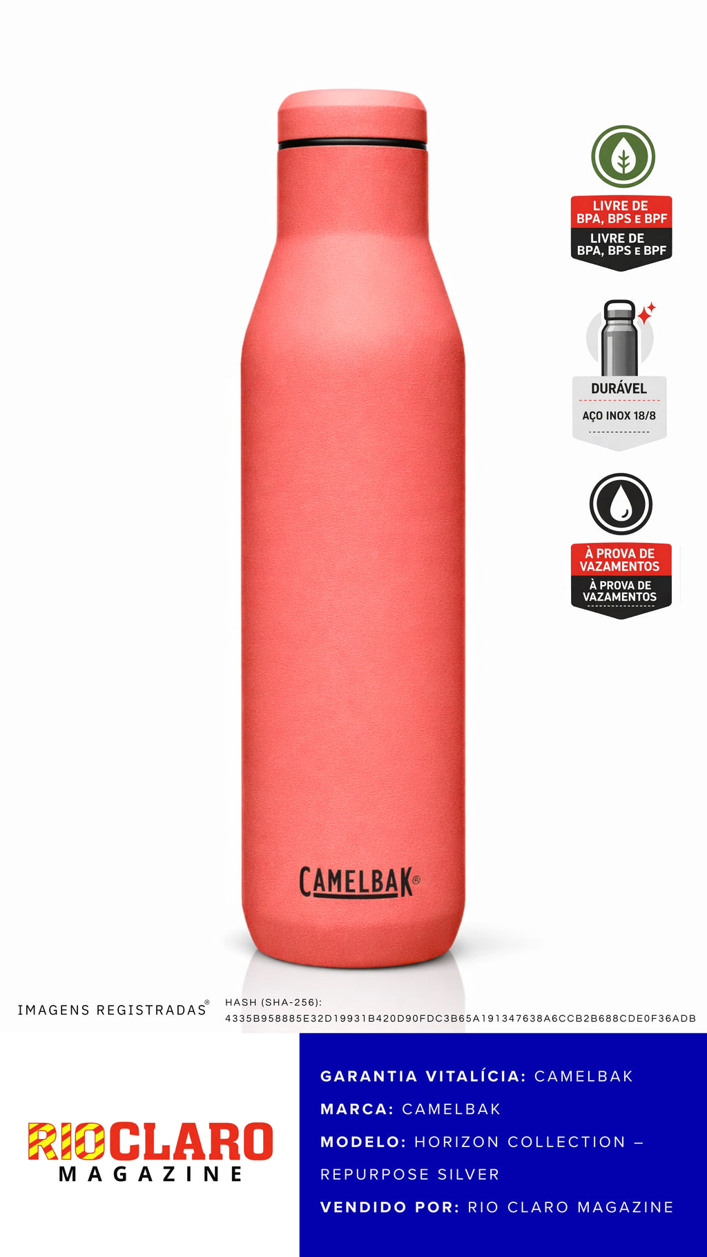 Garrafa Térmica Camelbak Horizon 750ml Inox 18/8