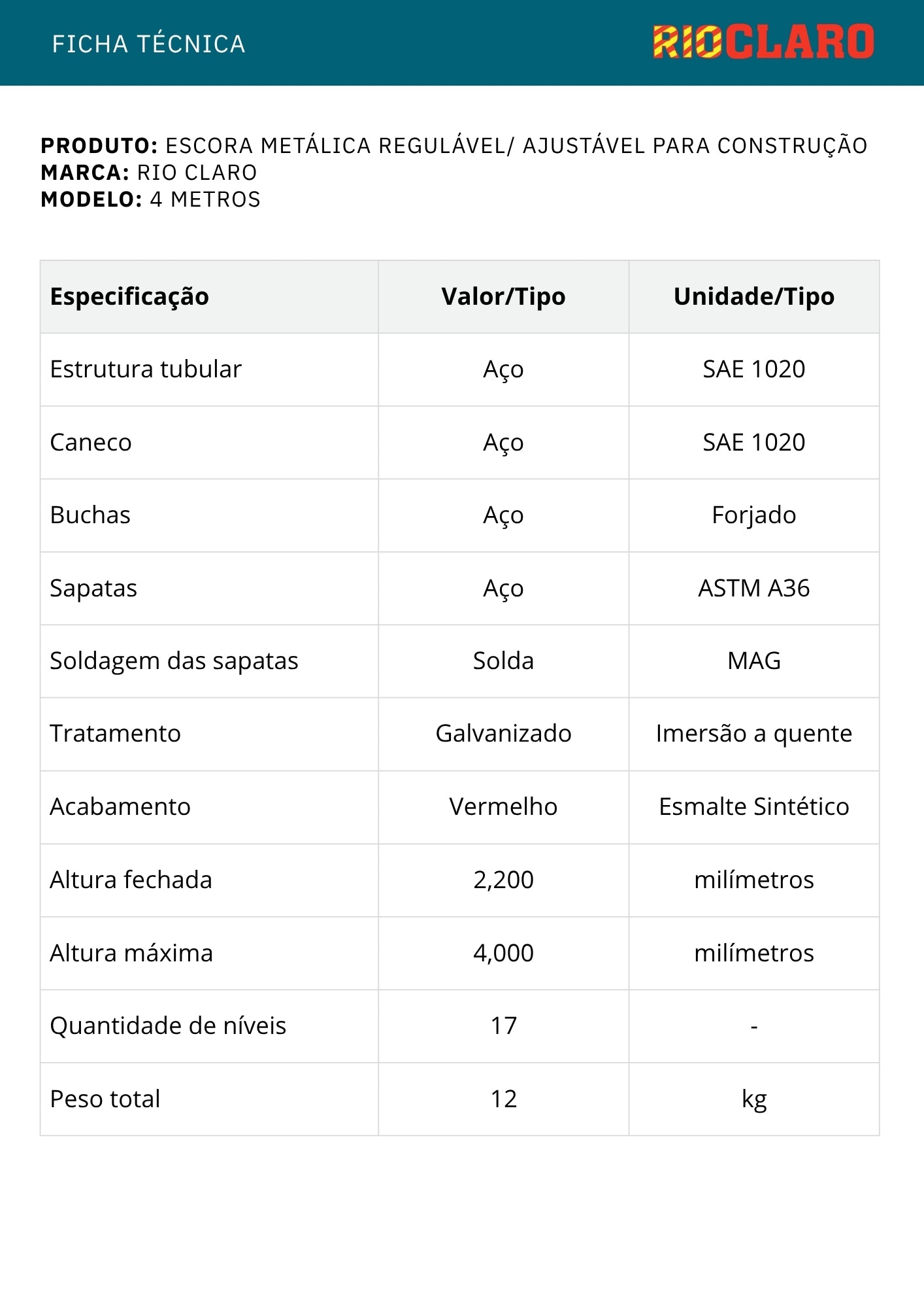 10 Escoras Metálicas Com Regulagem Para Laje Até 4 Metros