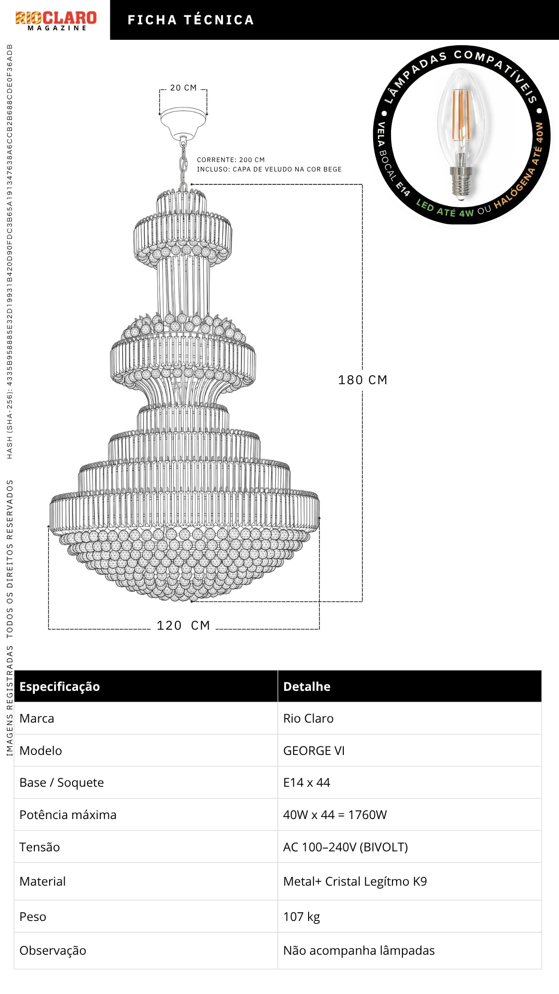 Lustre Imperial Clássico Cristal Legítimo Escada Mansão 44 Lâmpadas Bivolt