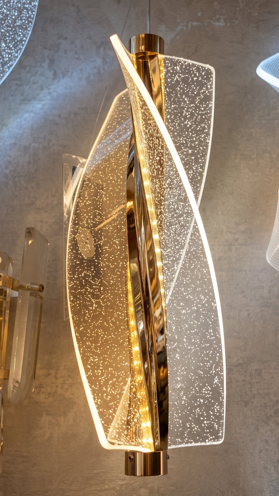 Pendente Led Espiral Dourado Ouro 17w Luz Quente 3000k Bivolt