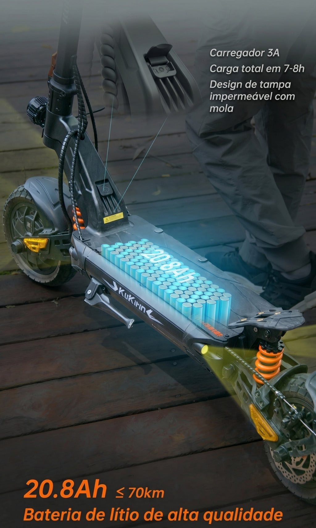 Patinete Elétrico KuKirin G2 Master 2000w 60km/h 70km Autonomia