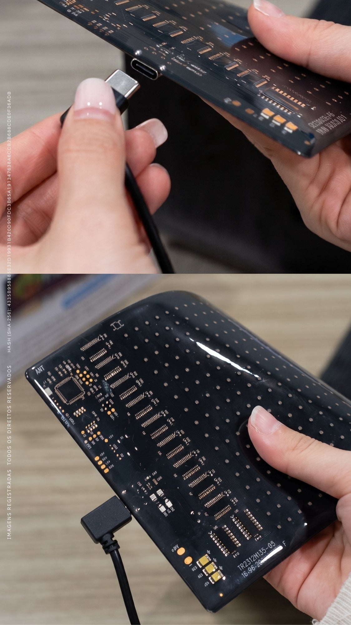 Painel Letreiro Led Flexível Automotivo Rgb Matrix App Usb