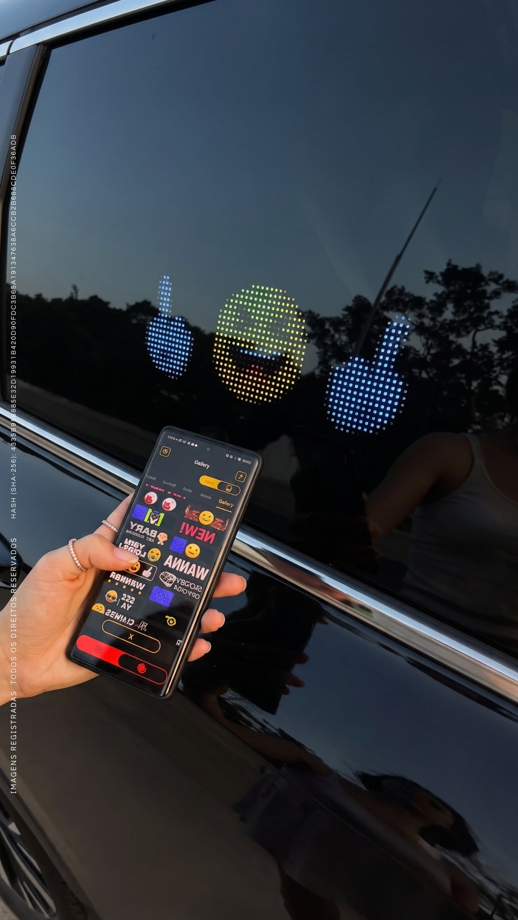 Painel Letreiro Led Flexível Automotivo Rgb Matrix App Usb