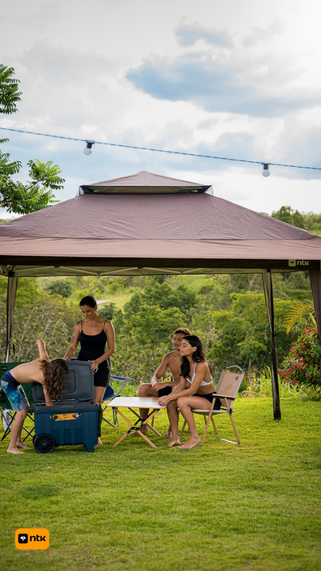 Tenda Gazebo 4x4 Dobravel Nautika Deluxx Aluminizada Uv50+