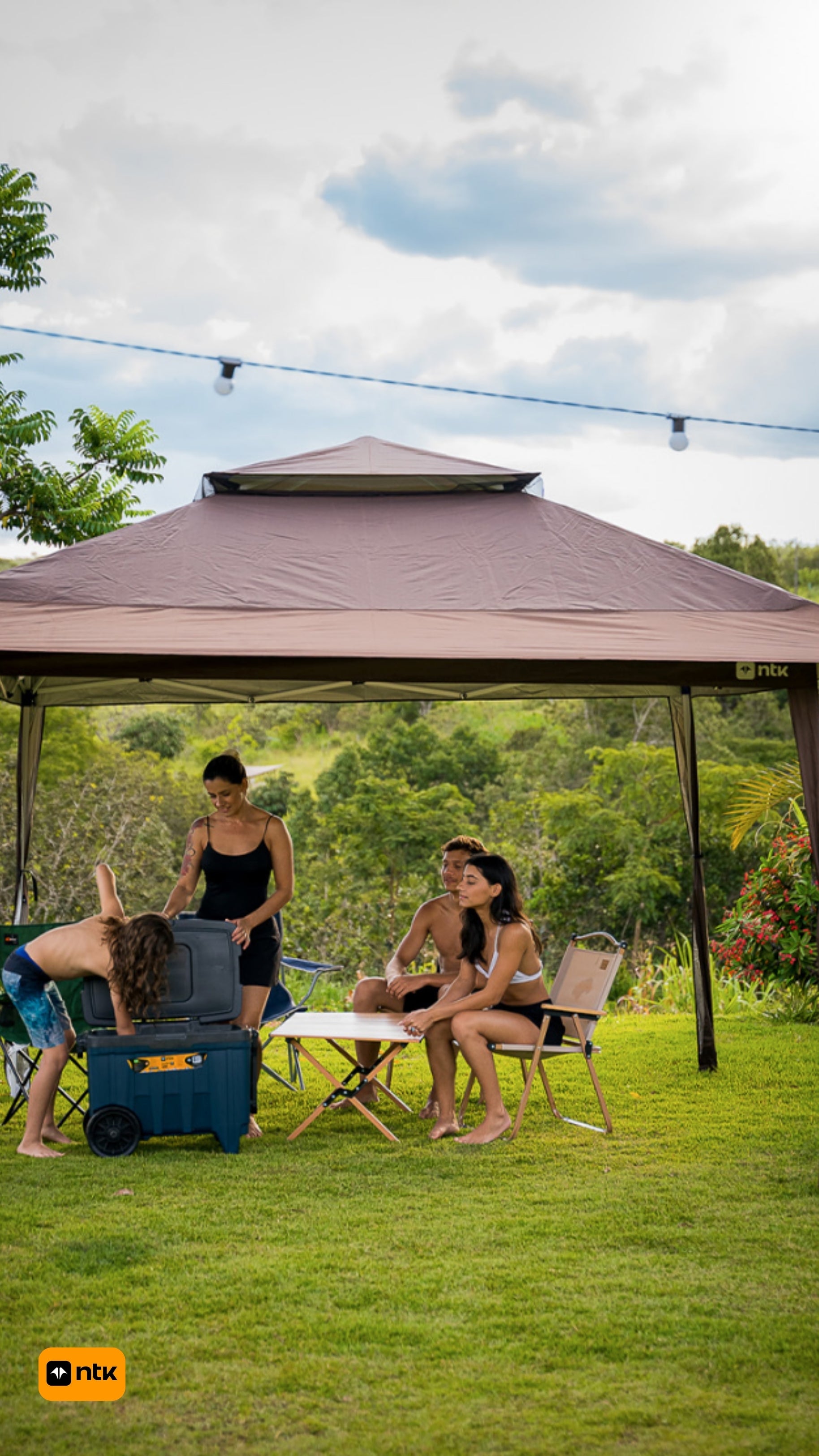 Tenda Gazebo 4x4 Dobravel Nautika Deluxx Aluminizada Uv50+