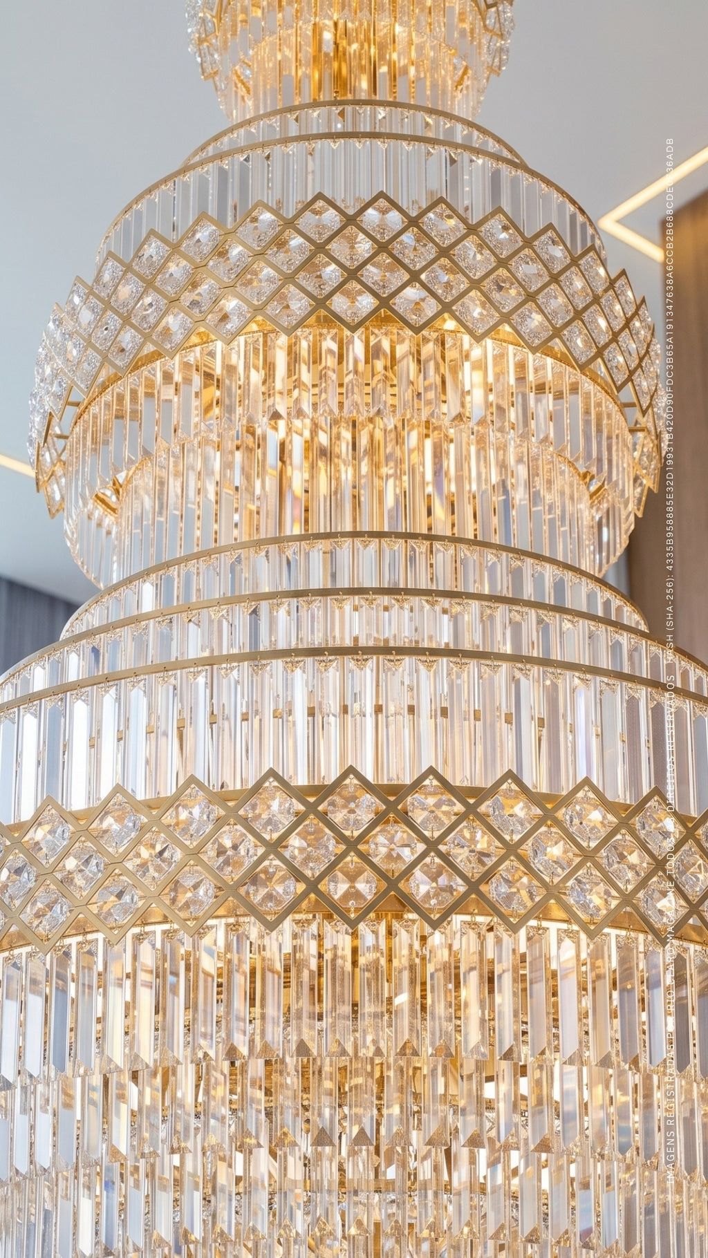 LUSTRE PARA SALA COM PÉ DIREITO ALTO IMPERIAL CRISTAL LEGÍTMO