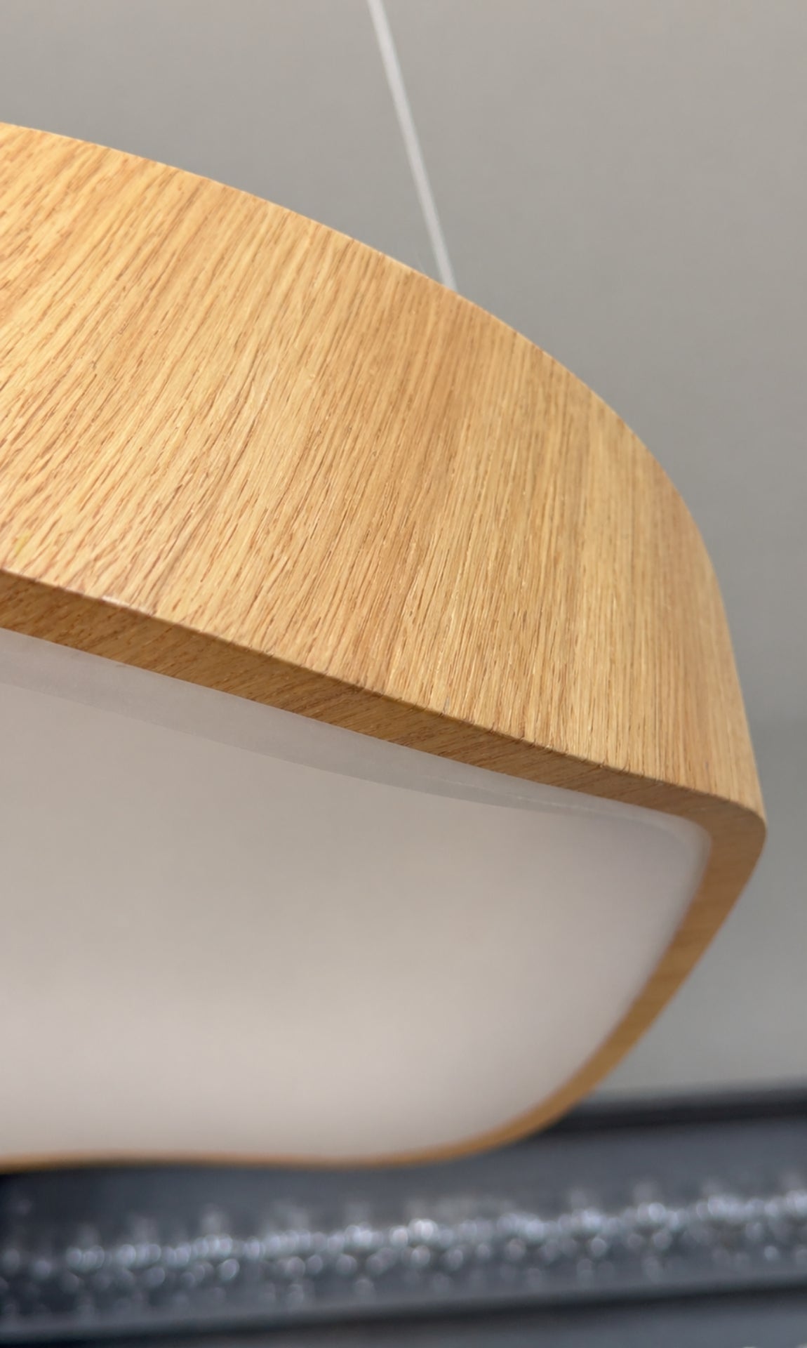 Pendente Led Luminária Orgânico Madeira Teto Mesa Bivolt