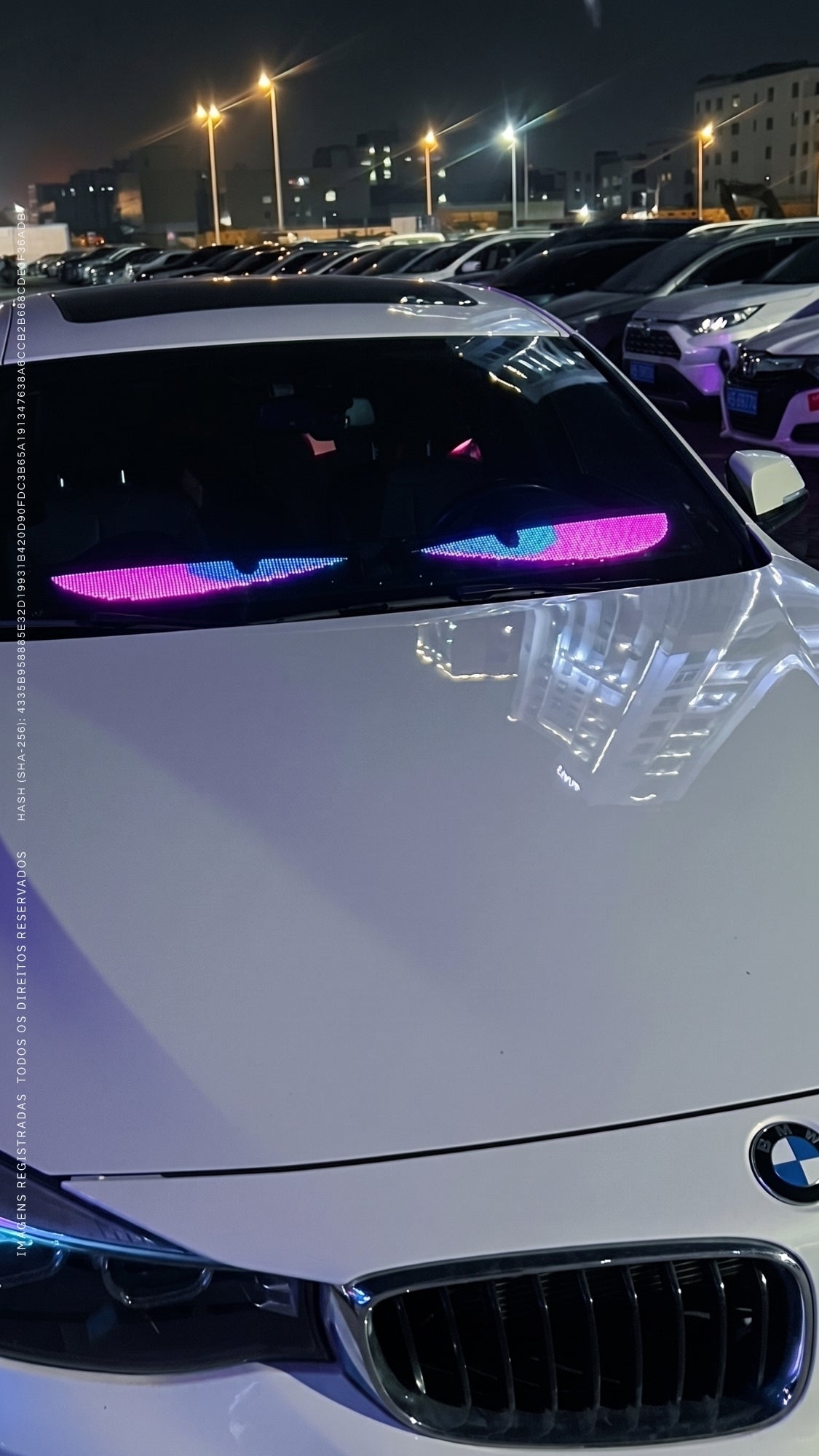 Painel Letreiro Led Flexível Automotivo Rgb Matrix App Usb
