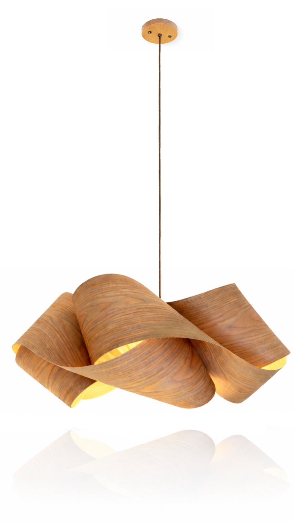 Lustre Pendente Madeira Genova 62cm E27 Bivolt Nitrolux