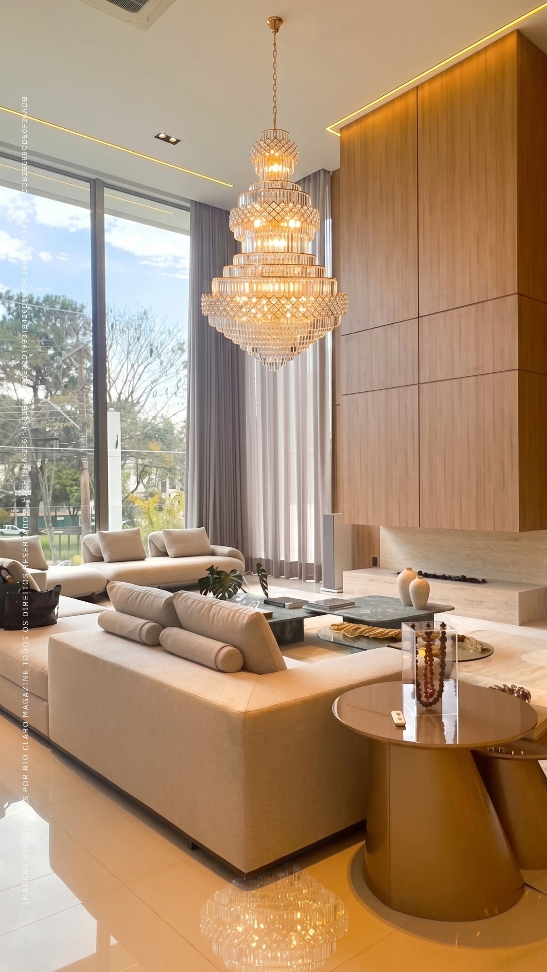 LUSTRE PARA SALA COM PÉ DIREITO ALTO IMPERIAL CRISTAL LEGÍTMO