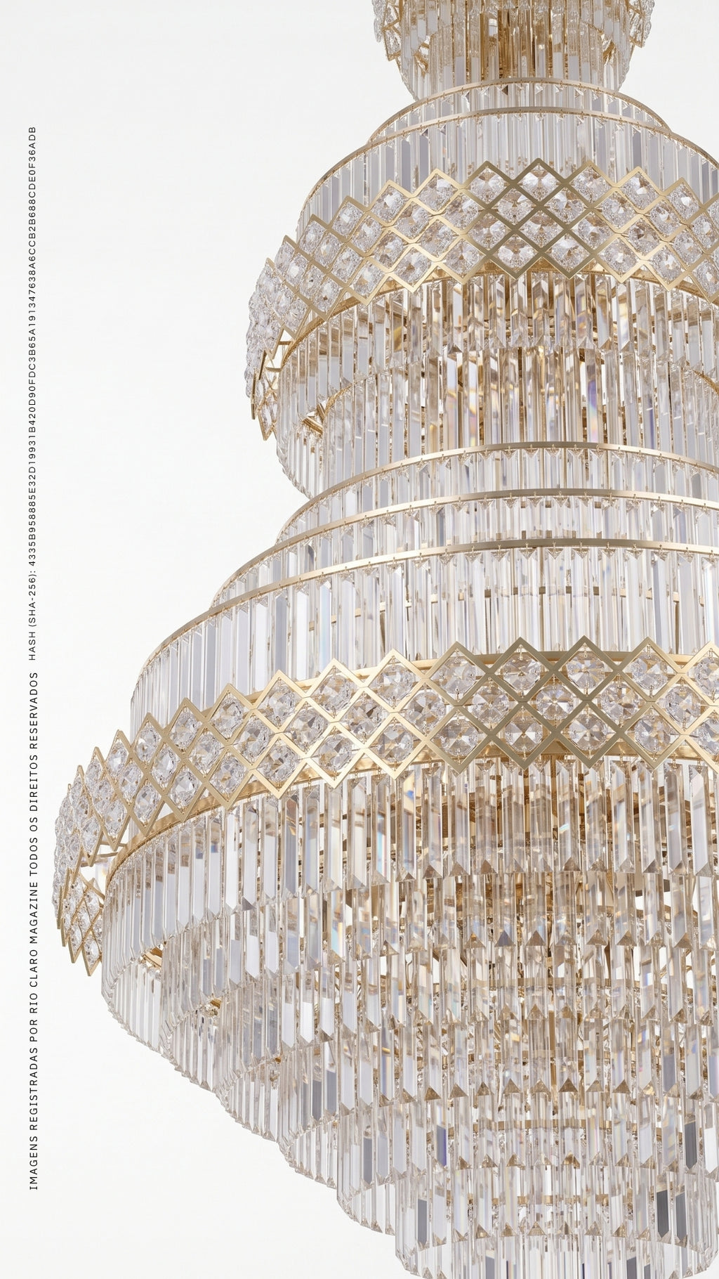 LUSTRE PARA SALA COM PÉ DIREITO ALTO IMPERIAL CRISTAL LEGÍTMO