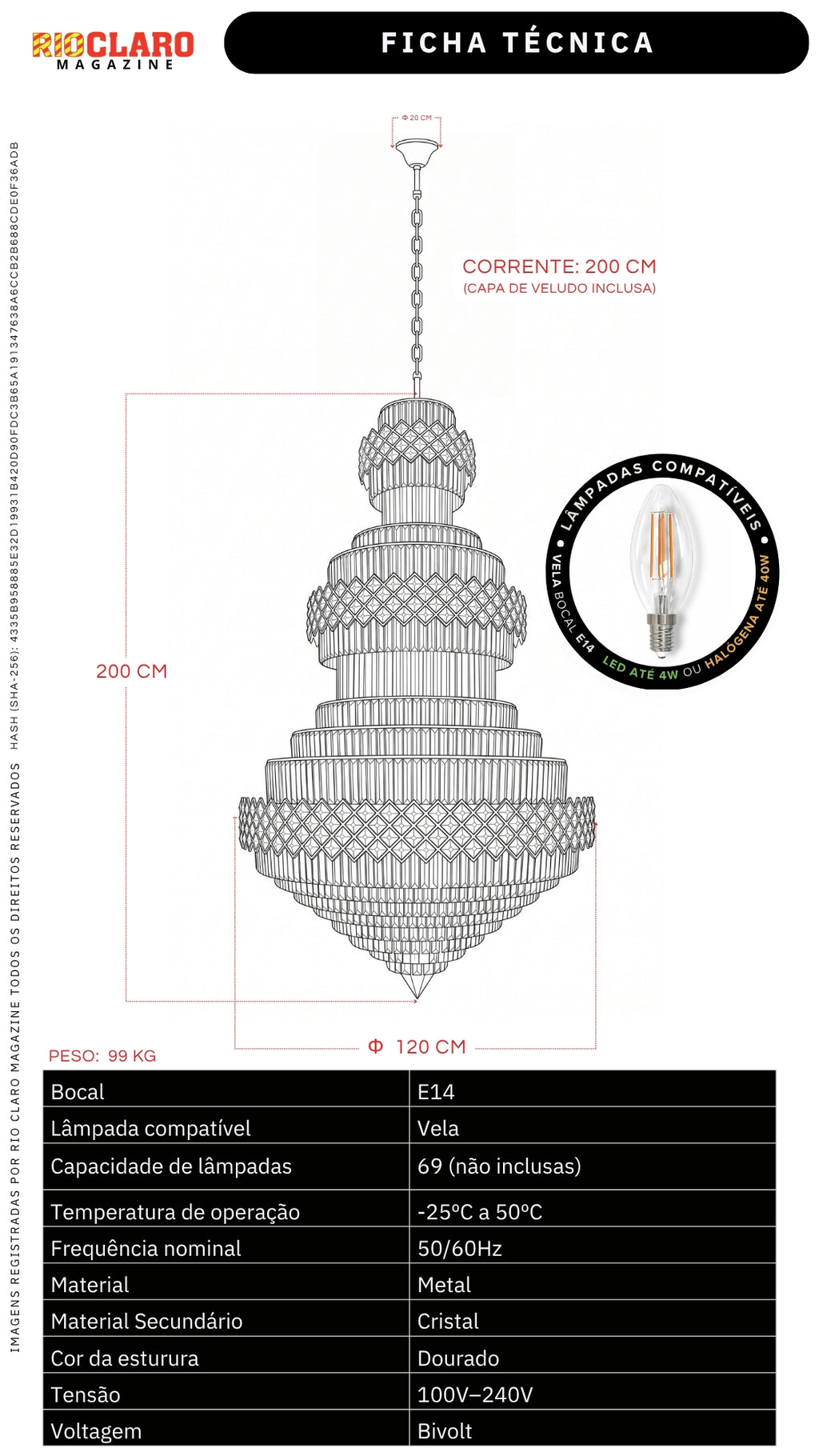 LUSTRE PARA SALA COM PÉ DIREITO ALTO IMPERIAL CRISTAL LEGÍTMO
