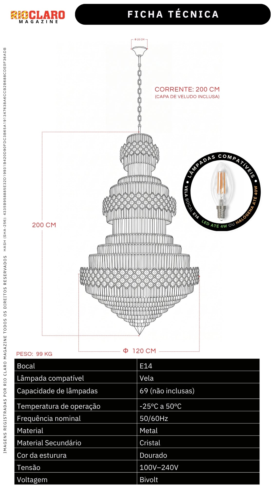 LUSTRE PARA SALA COM PÉ DIREITO ALTO IMPERIAL CRISTAL LEGÍTMO