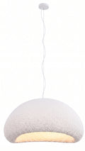 Luminária Pendente Teto Wabi-Sabi Resina Branca 50cm Bivolt