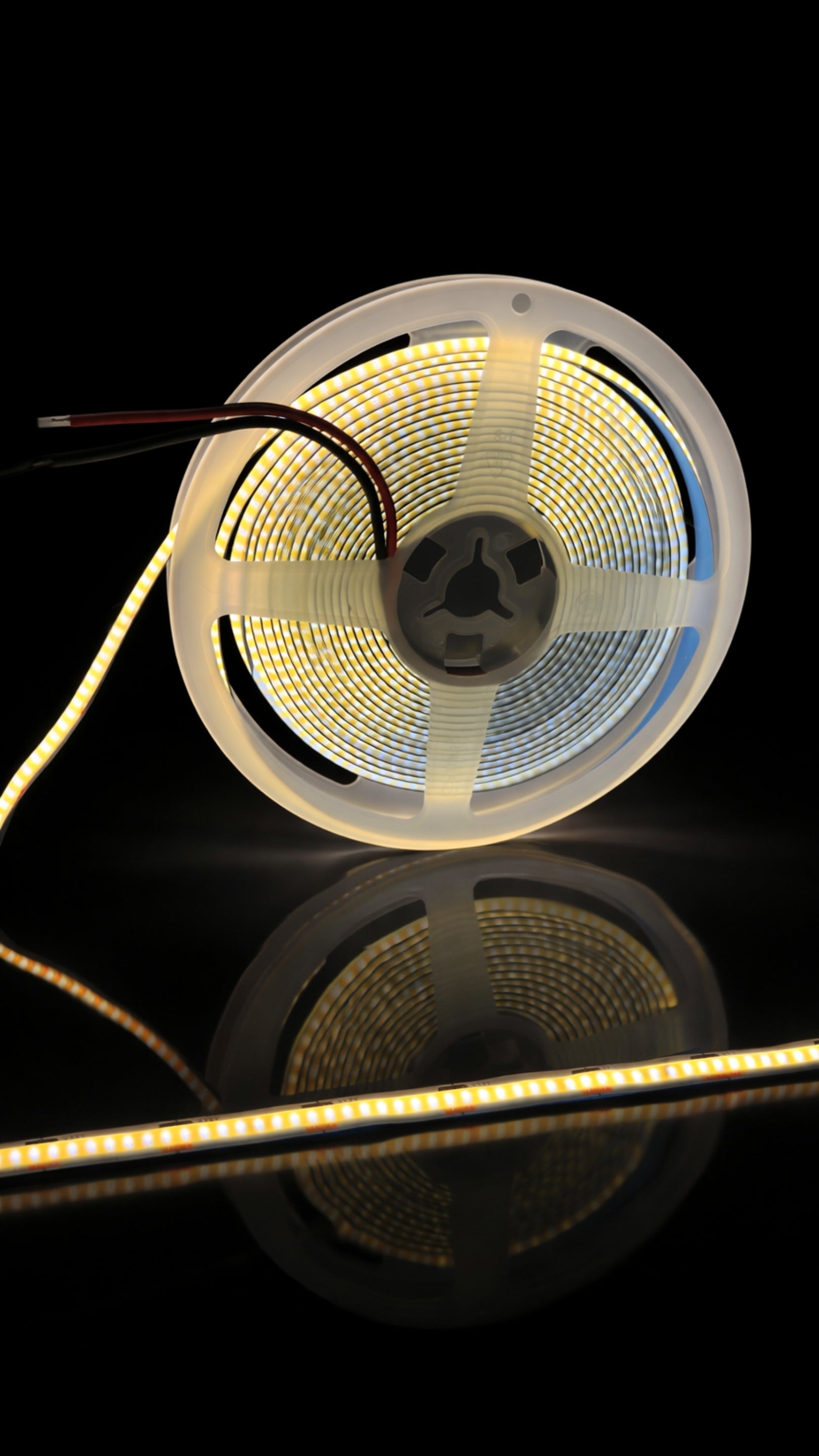 Fita Led Cob 5m 12v 8mm 320 Leds Por Metro 3000k Branco Quente