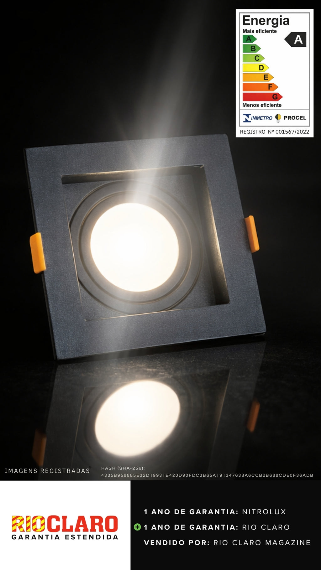 Kit 10 Spot Embutir Recuado MR16 GU10 Completo C/ Lâmpada LED 6,5W 3000K Preto Slim Teto Gesso Direcionável