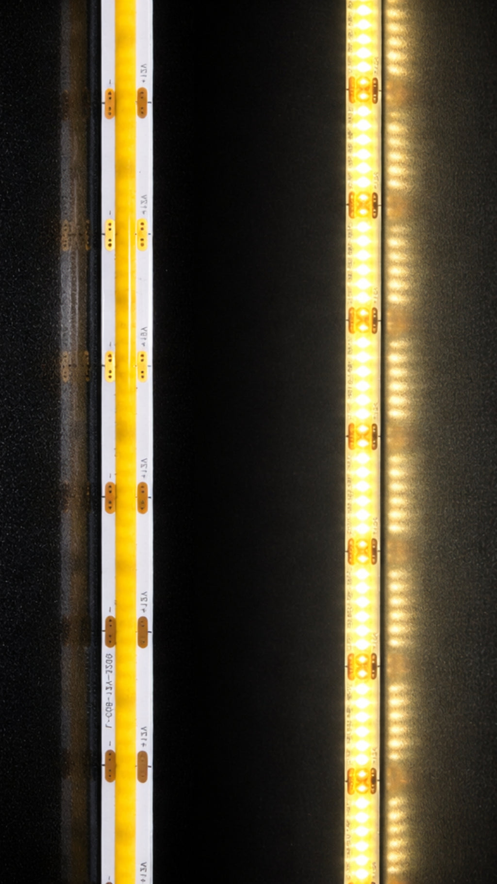 Fita Led Cob 5m 12v 8mm 320 Leds Por Metro 3000k Branco Quente