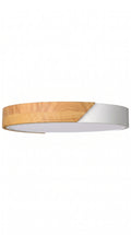 Plafon Led Sobrepor Redondo C/ Madeira 45w 3 Em 1 - Off White