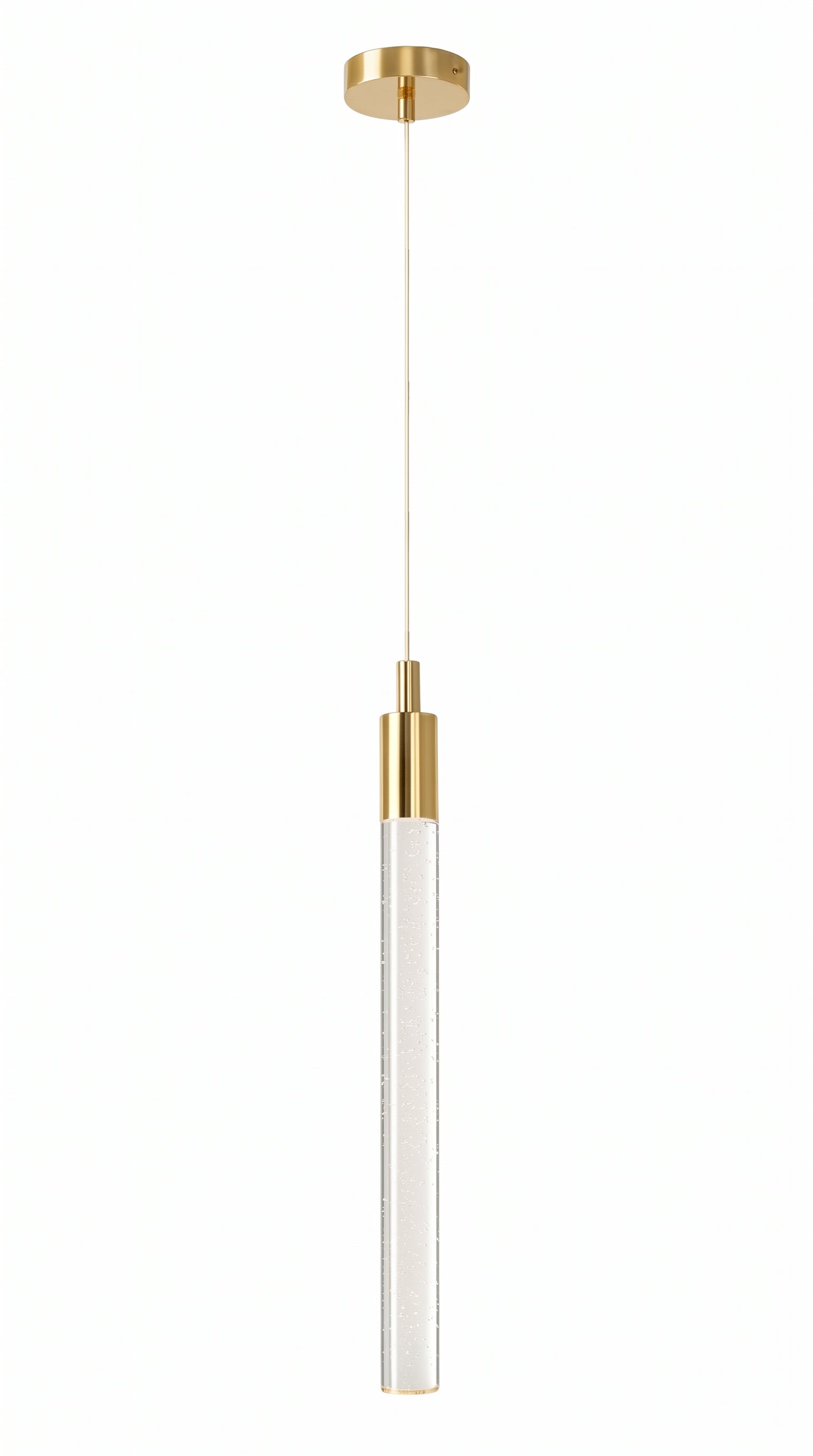 Pendente Cilindro Dourado Led Integrado Empire Gold